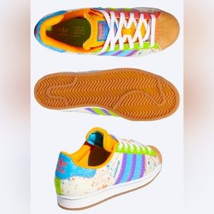 NEW Adidas S.E.E.D x Women’s Superstar G20 CM 201 'Paint Splattered' shoes